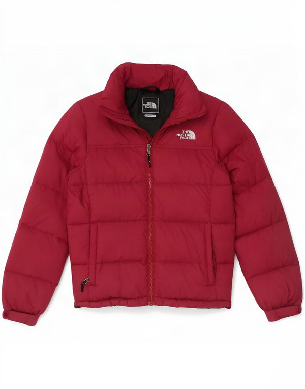 Женская стеганая куртка The North Face UK 10, маленький бордовый нейлон