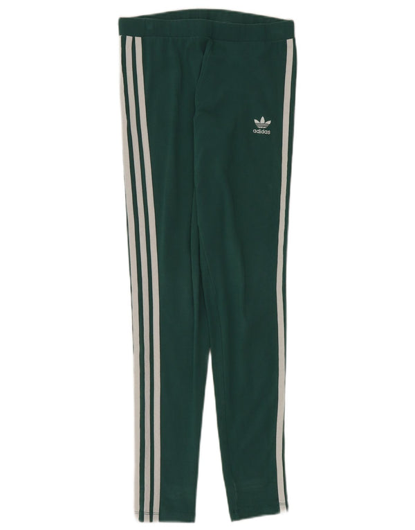 Женские леггинсы Adidas UK 4 XS, зеленый хлопок