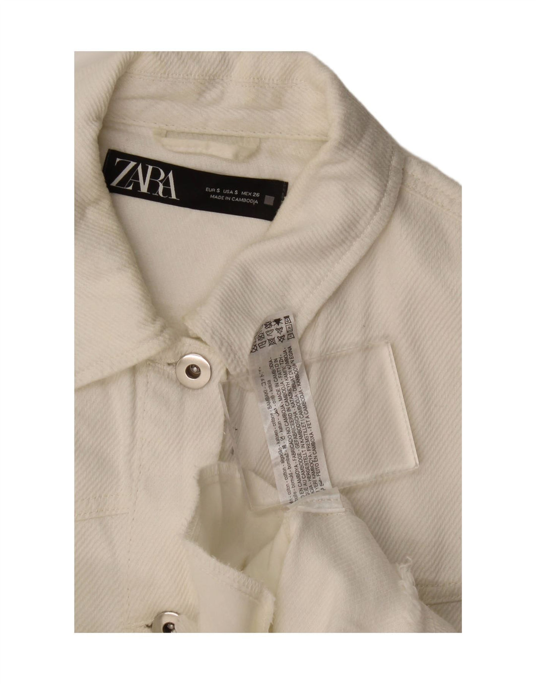 Женская рубашка-рубашка Zara UK 10, маленькая белая хлопковая