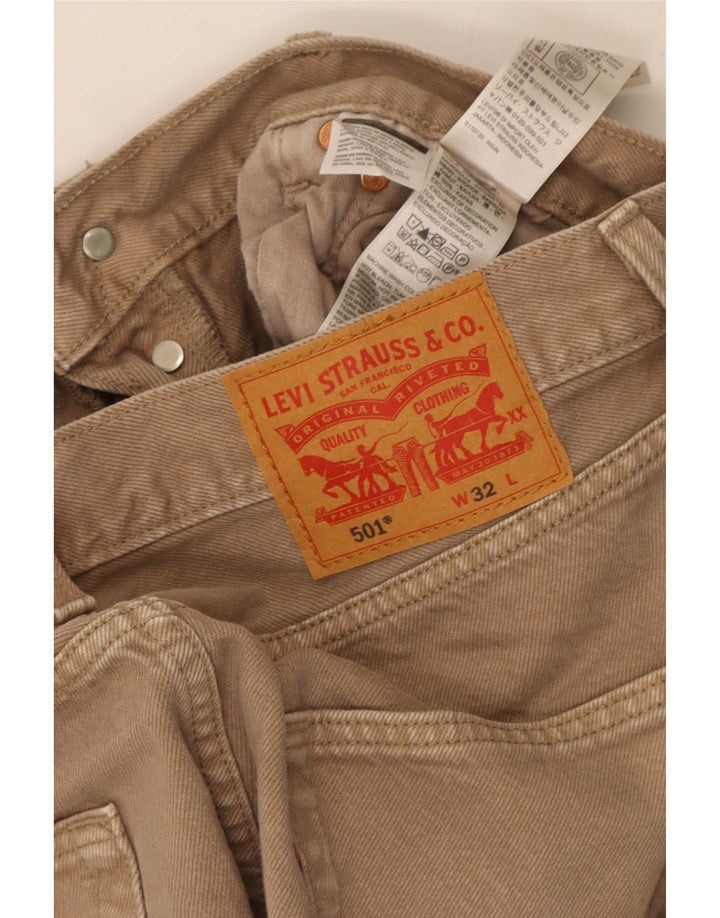 Мужские джинсовые шорты Levi's 501 W32, средний бежевый хлопок