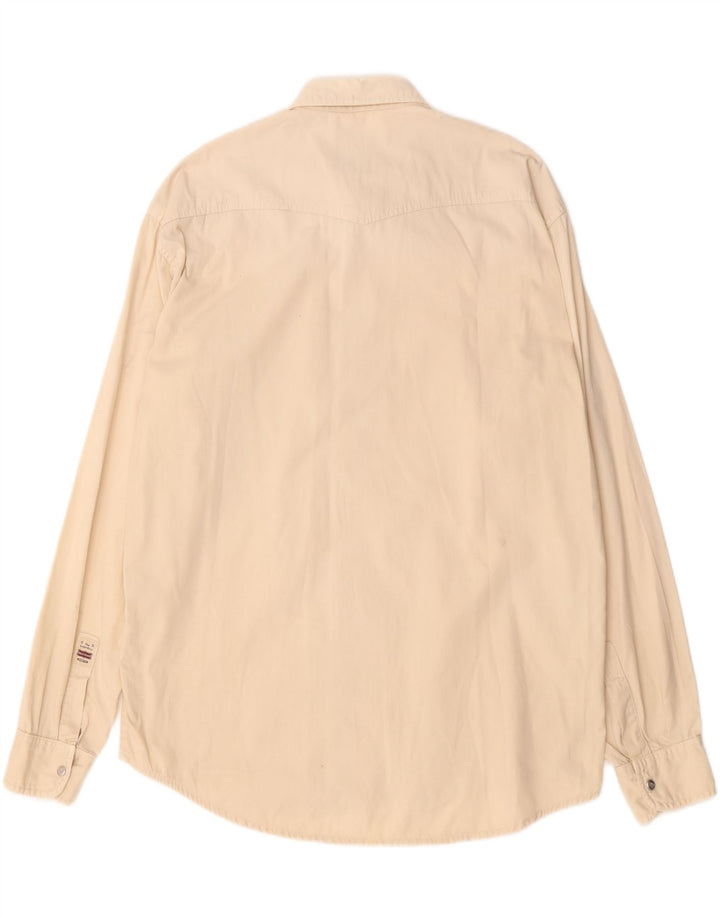Мужская рубашка VINTAGE XL бежевого цвета, хлопок