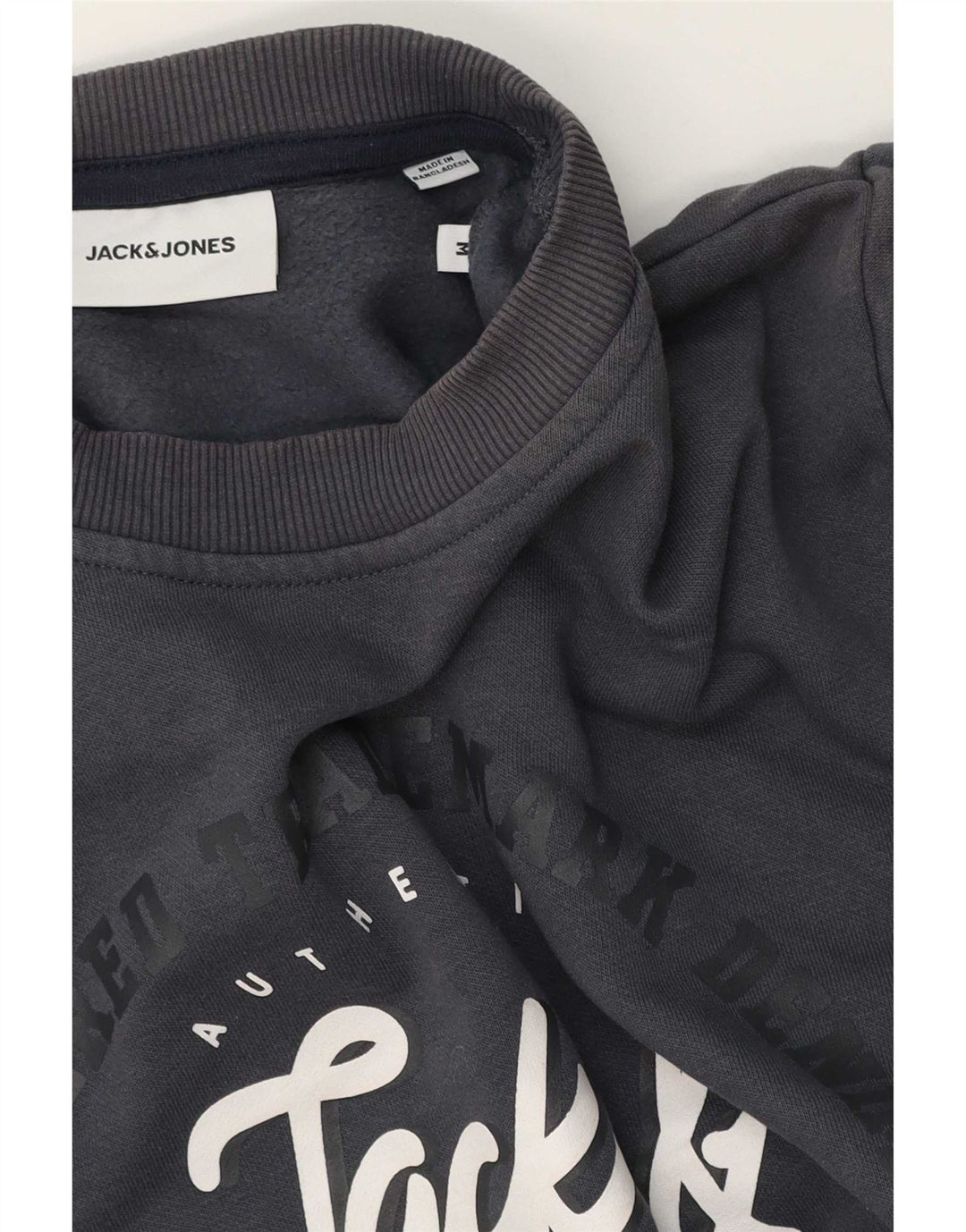 Мужской свитшот с рисунком Jack & Jones средний серый