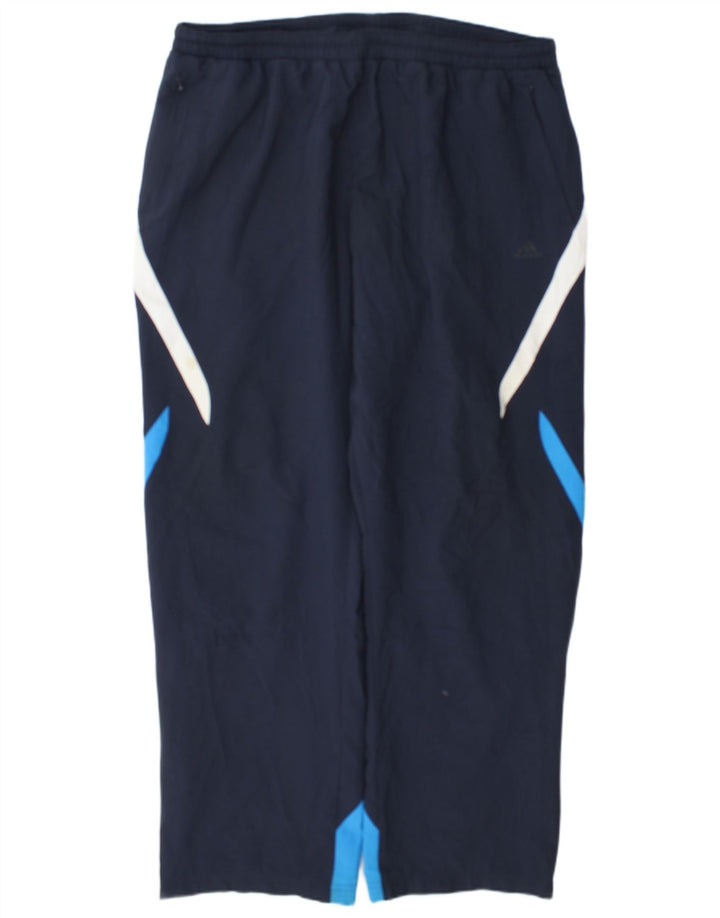 Мужские спортивные брюки Adidas 2XL темно-синие, полиэстер с цветными блоками
