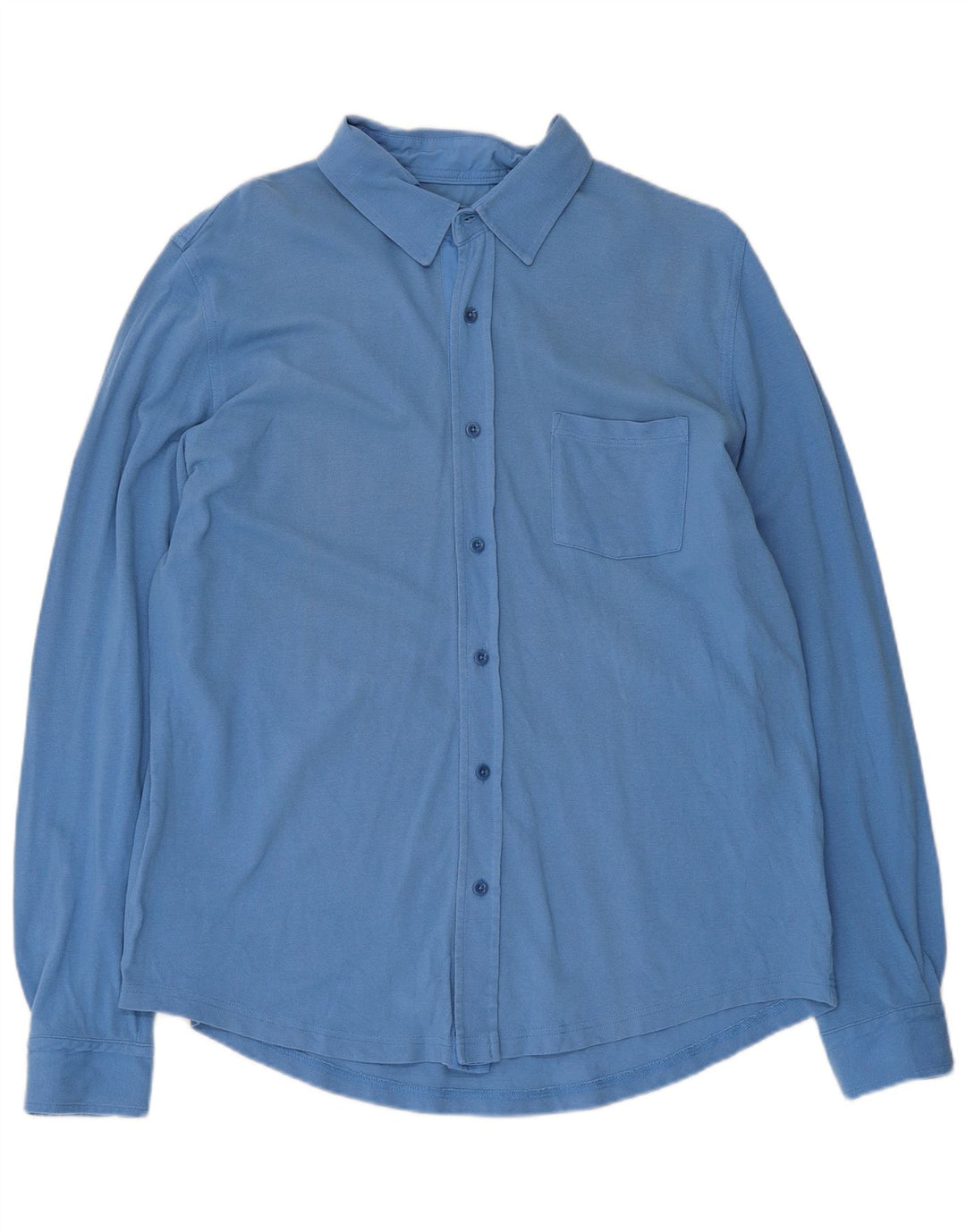 Мужская рубашка Massimo Dutti XL, синяя, хлопок