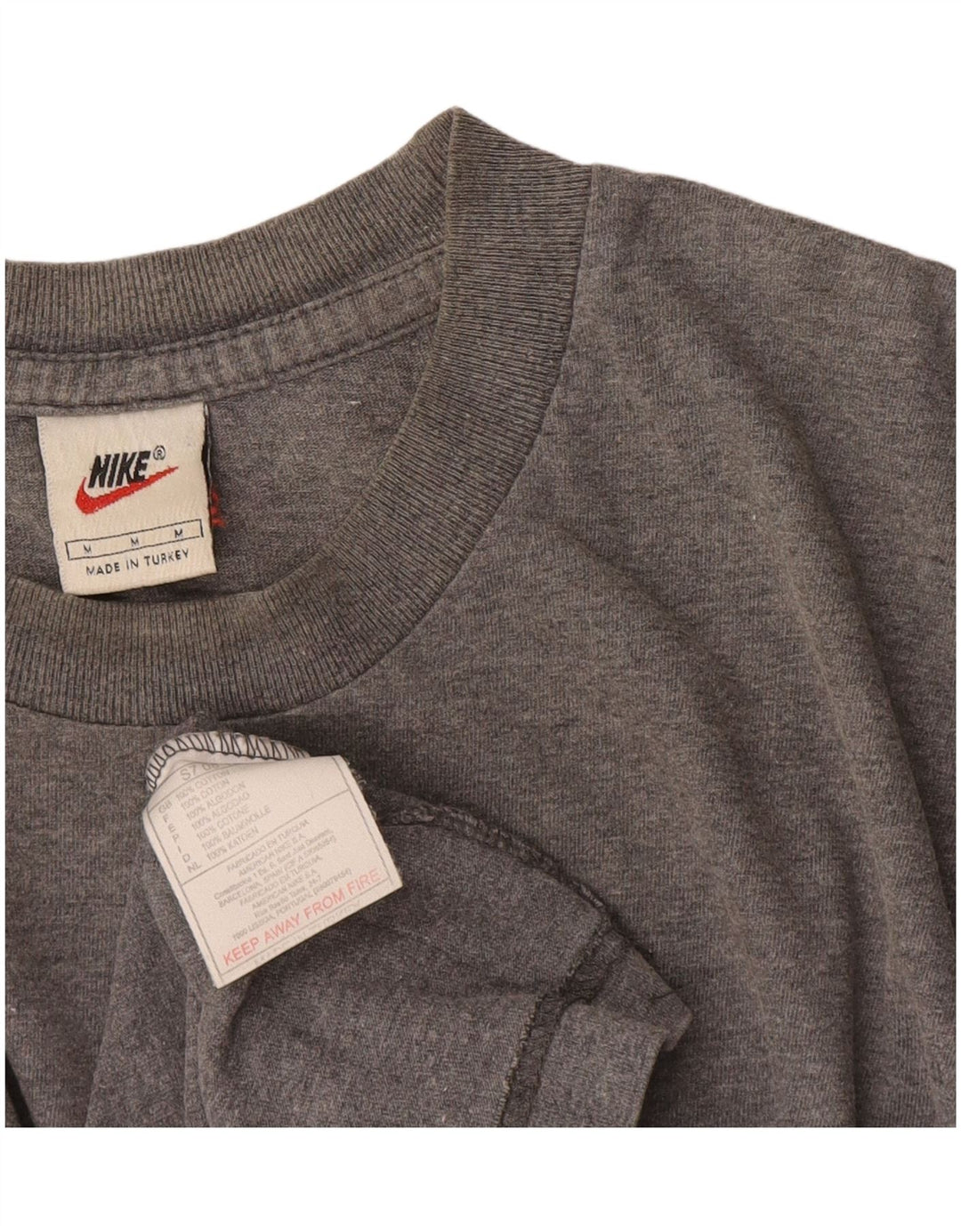 Мужская футболка Nike из хлопка среднего серого цвета с крапинками