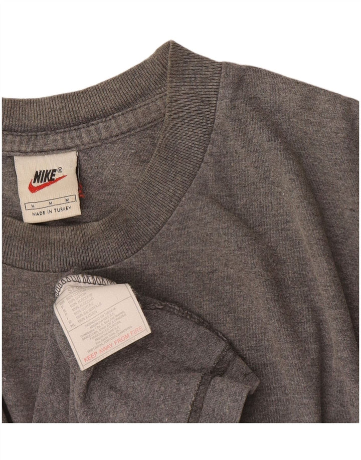 Мужская футболка Nike из хлопка среднего серого цвета с крапинками