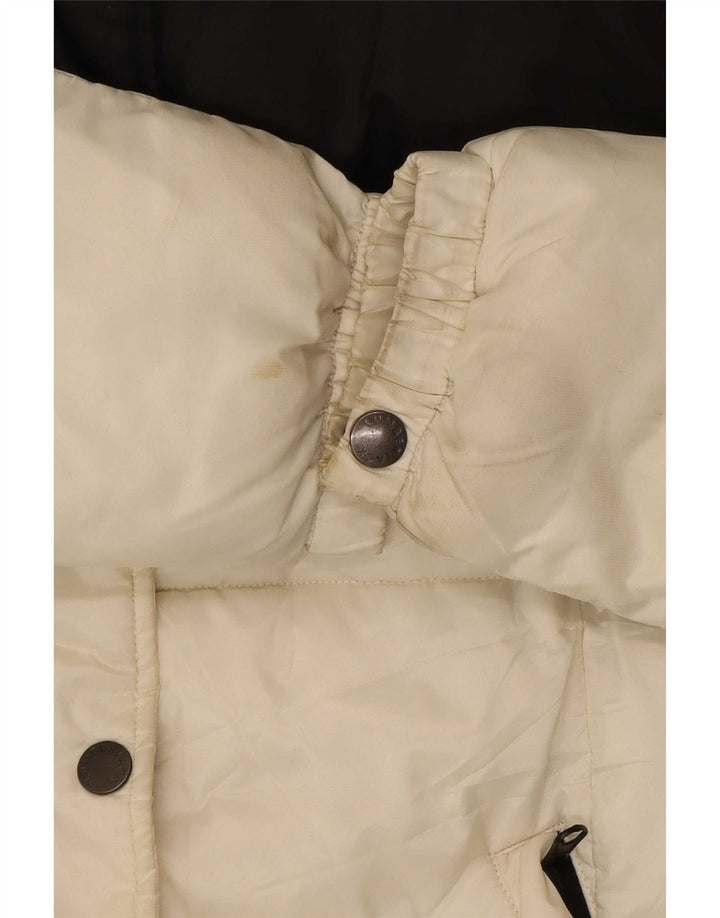 Женская утепленная куртка Lumberjack с капюшоном IT 42 Medium White Colorblock
