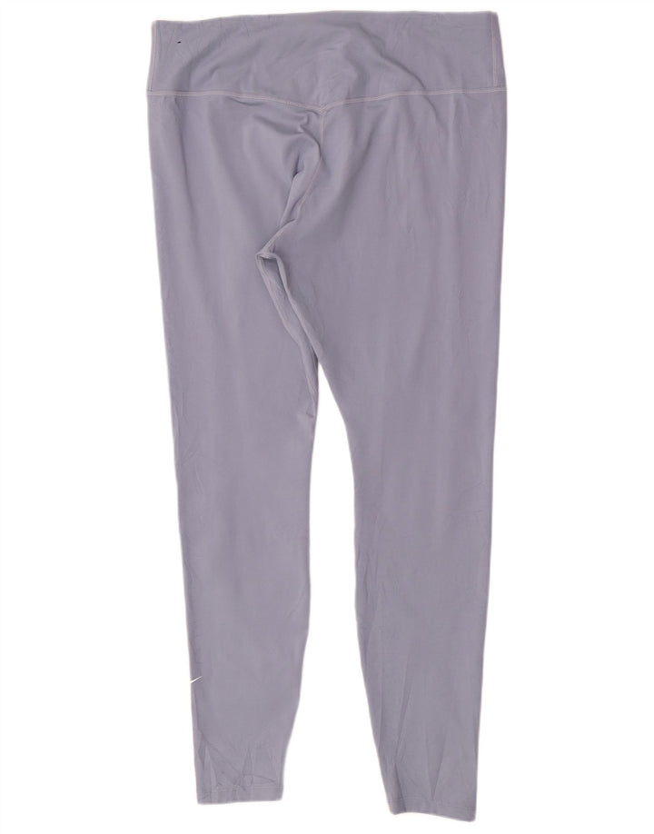 Женские леггинсы Nike UK 18 XL, синие, полиэстер, спортивные