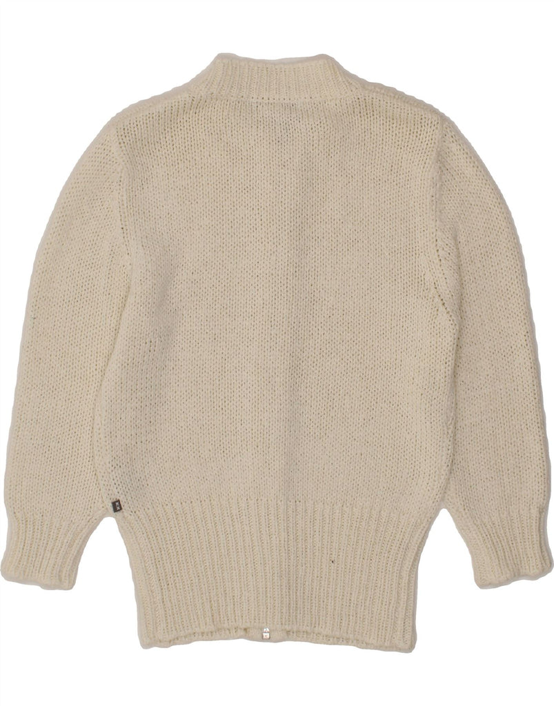 MEXX Womens 3/4 Sleeve Cardigan Sweater UK 12 Medium White Acrylic Vintage Mexx and Second-Hand Mexx from Messina Hembry 