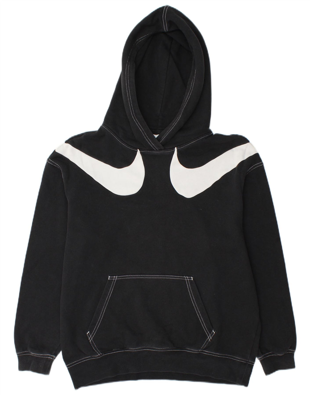 Мужской джемпер свободного кроя с капюшоном NIKE XS, черный, хлопок