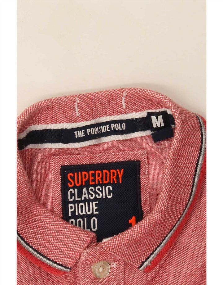 Мужская рубашка-поло Superdry среднего розового цвета