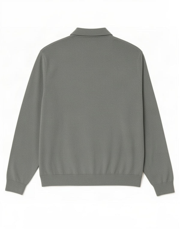 Marks & Spencer Mens Polo Neck Jumper Sweater XL Green Cotton