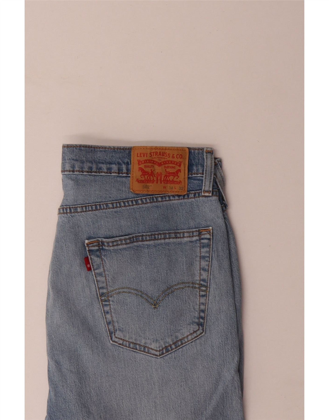 Мужские зауженные джинсы Levi's 502 W34 L32 синие, хлопок