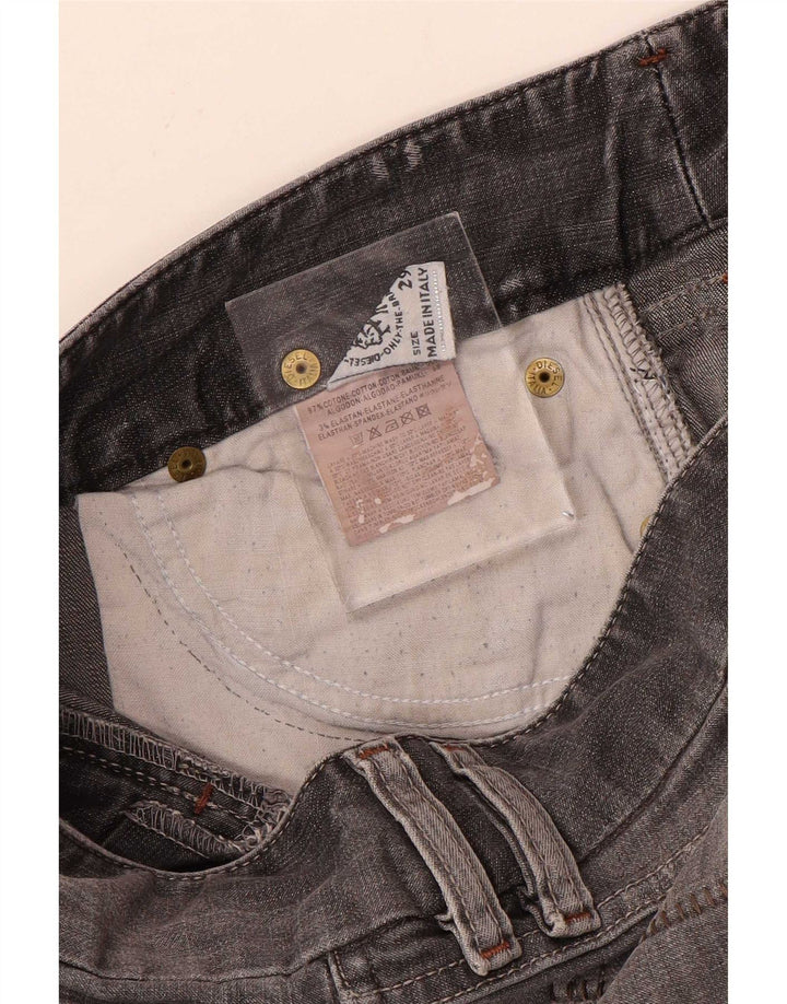Женские узкие джинсы Diesel W29 L31 Серые хлопковые