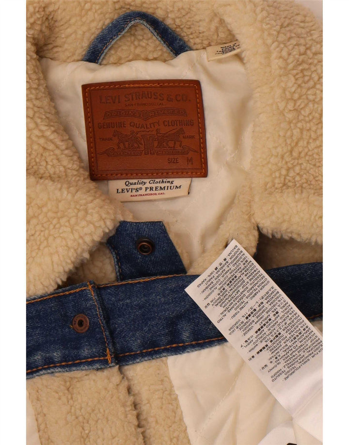 Мужская флисовая куртка Levi's Teddy Bear UK 38, средний цвет с белыми цветными блоками