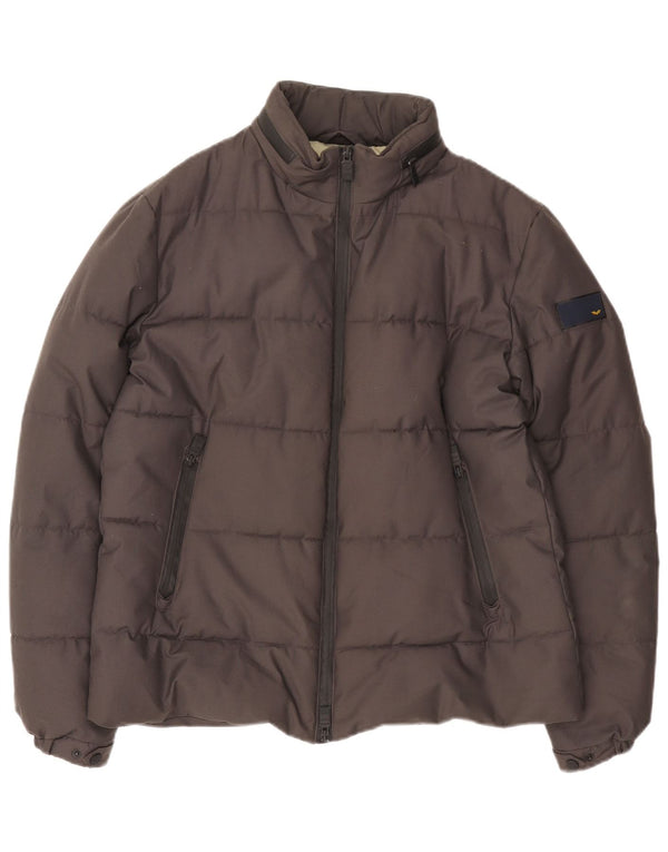 Мужская утепленная куртка с капюшоном Armata Di Mare UK 40, большой серый полиэстер