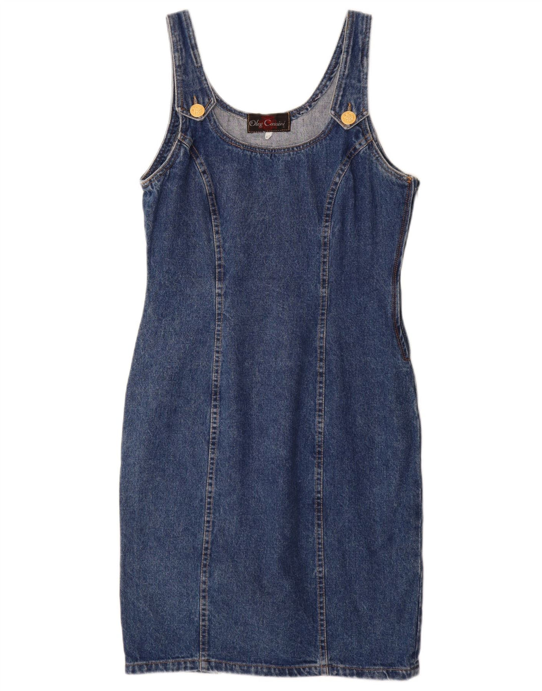 Oleg Cassini Женское джинсовое платье без рукавов IT 42 Medium Blue