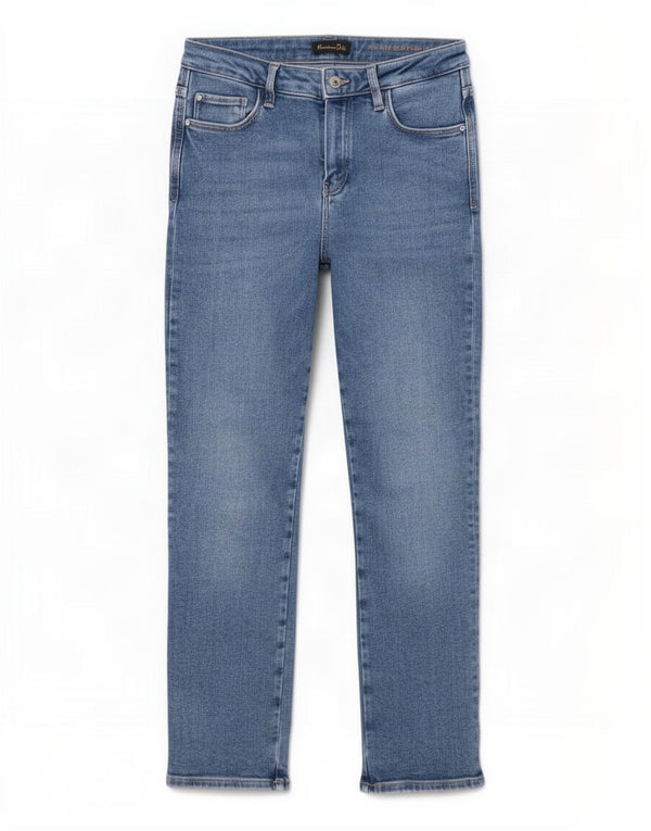 Женские укороченные зауженные джинсы со средней посадкой Massimo Dutti EU 36 XS W26 L26, синий хлопок
