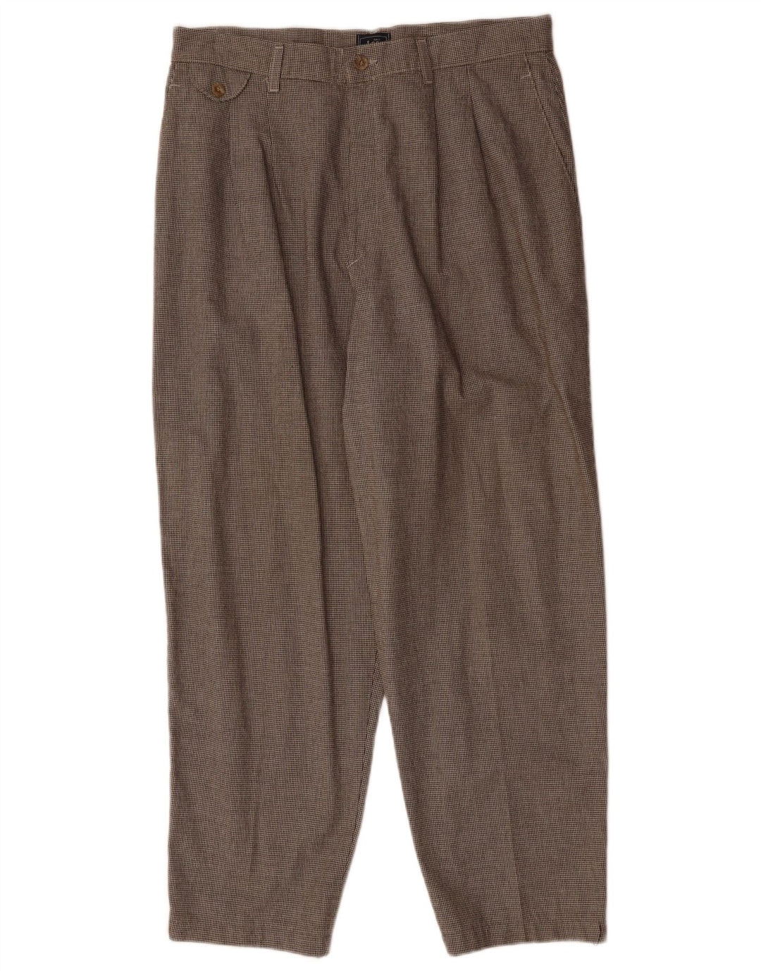 Женские брюки чинос LEE с завязками США 18 2XL W36 L28 Коричневые с узором «гусиные лапки»