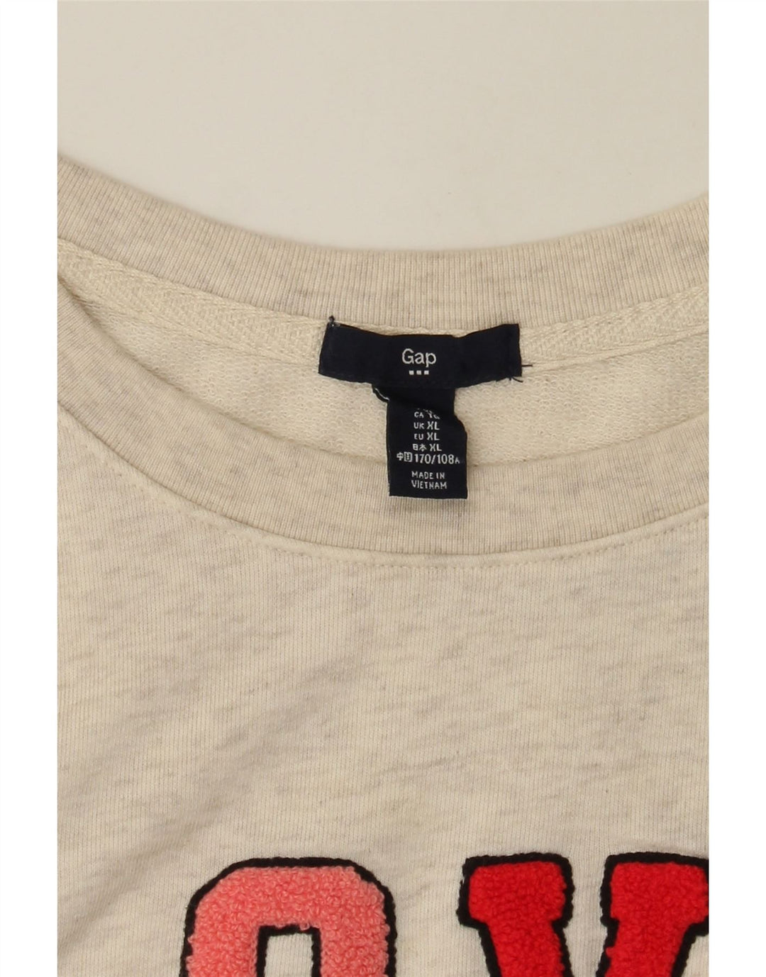 GAP Womens Graphic Sweatshirt Jumper UK 18 XL Grey Viscose Vintage Gap and Second-Hand Gap from Messina Hembry 
