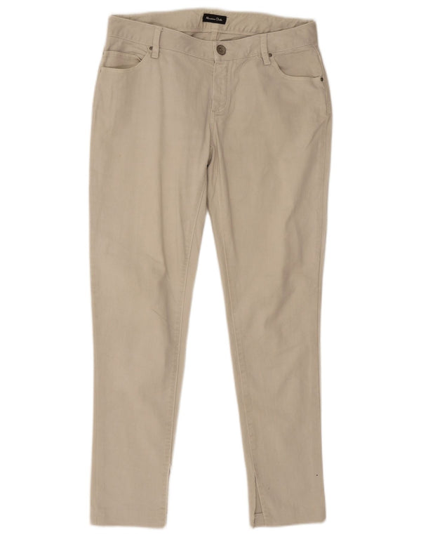 Женские джинсы скинни Massimo Dutti EU 40 Medium W30 L28 Бежевые, хлопок