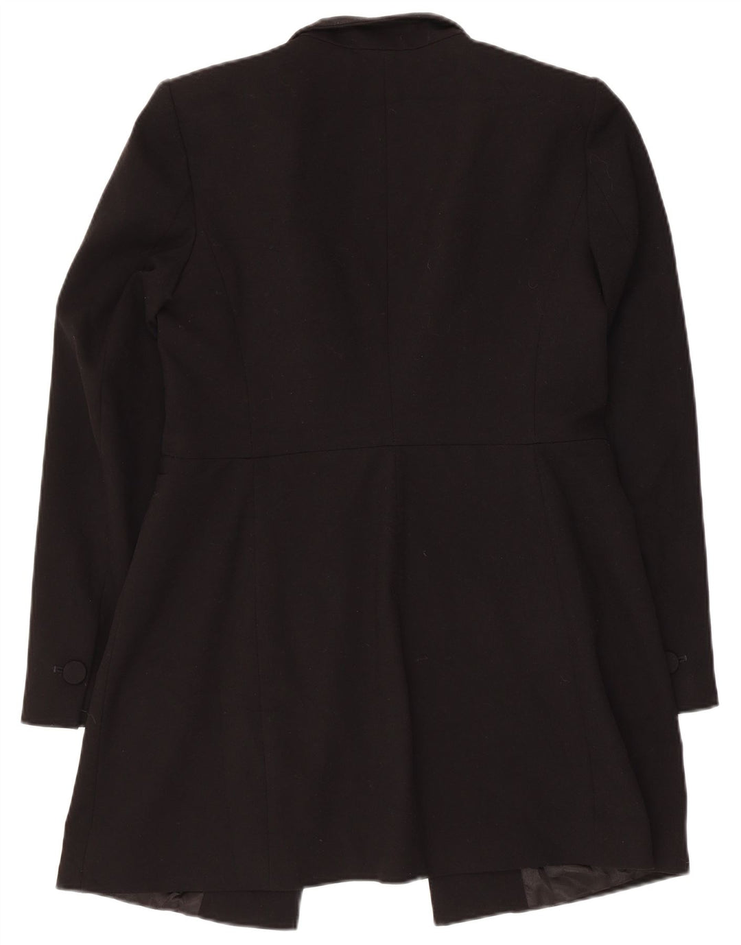 Женский удлиненный открытый пиджак Zara UK 14, большой черный ацетат