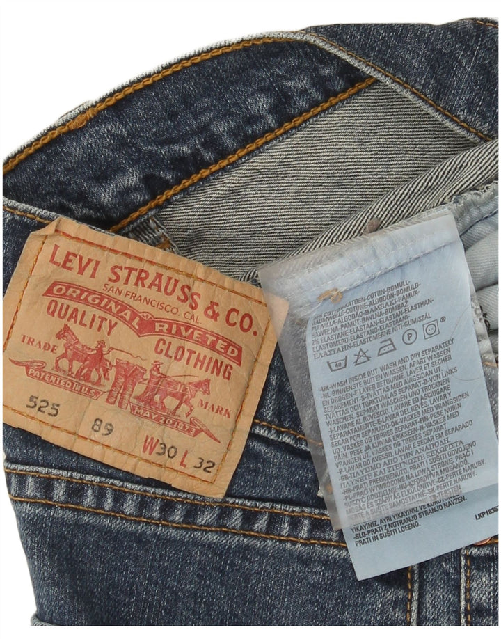Женские джинсовые шорты Levi's 525 W30, средний синий, хлопок