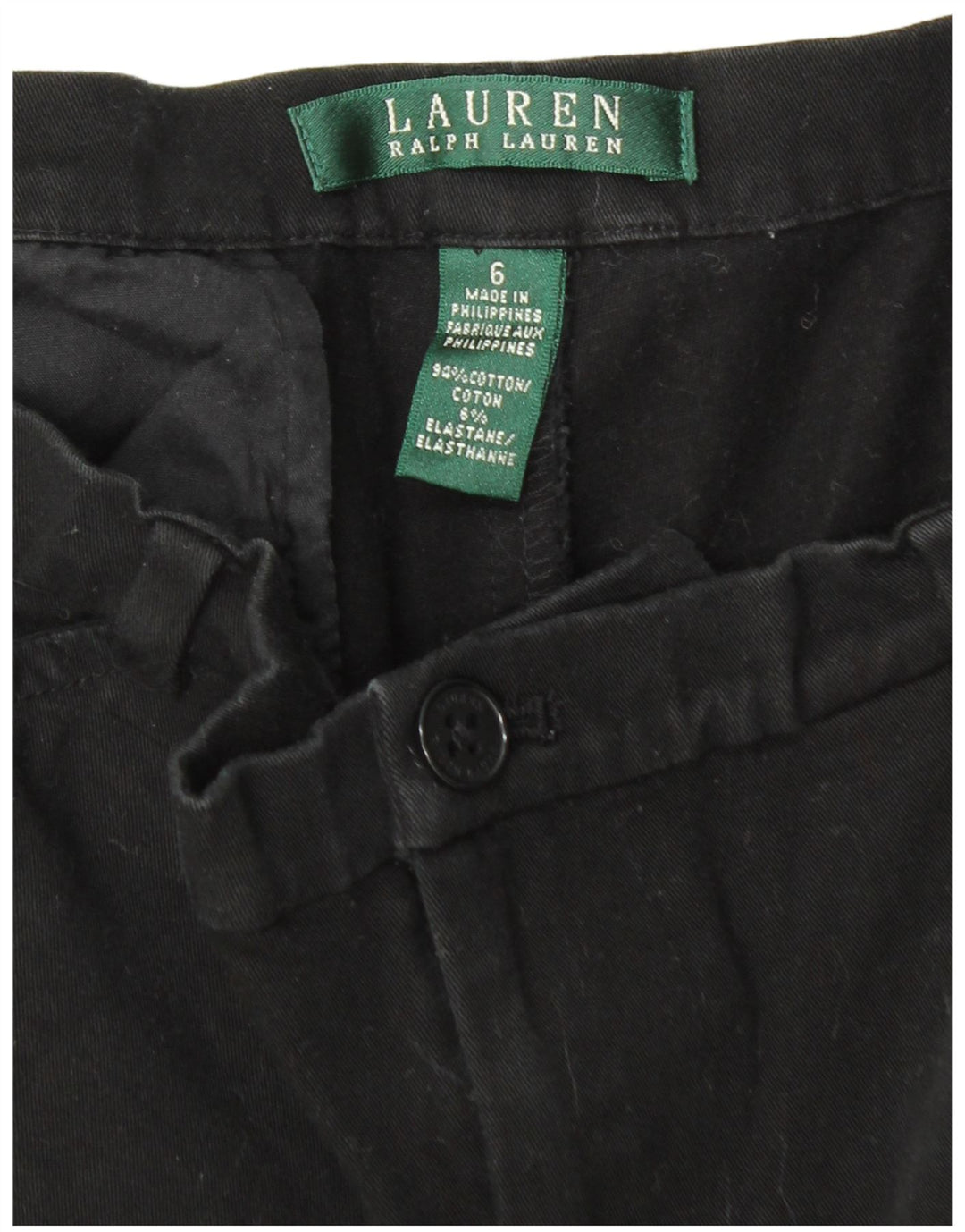 Женские повседневные брюки Ralph Lauren, США 6, средние W28 L25, черные, хлопковые