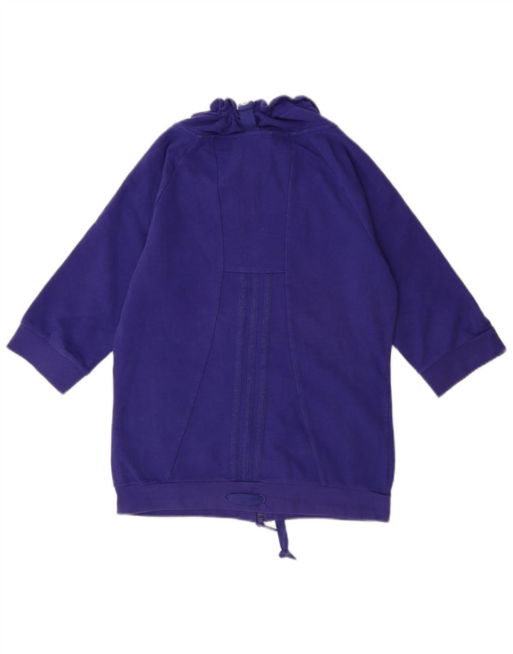 Женский свитер ADIDAS с рукавом 3/4, маленький синий хлопок, UK 10