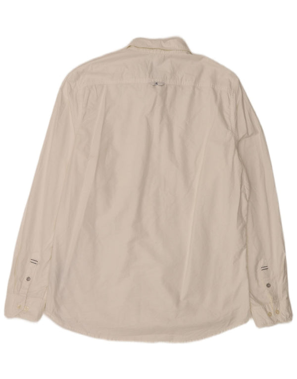 CALVIN KLEIN JEANS Мужская рубашка приталенного кроя XL, белый хлопок