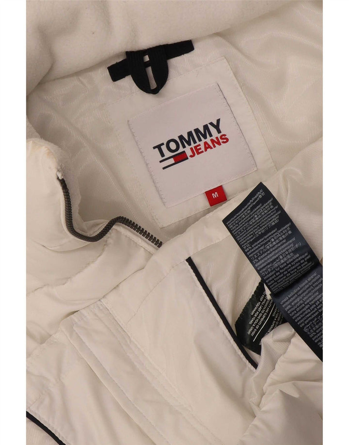 Женская стеганая куртка с капюшоном Tommy Hilfiger UK 14, средний белый полиэстер