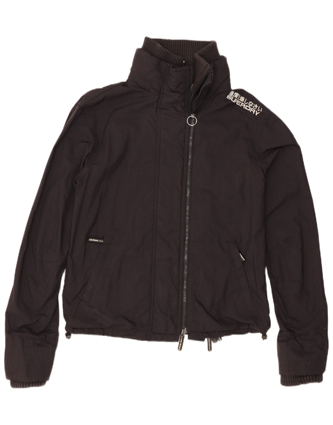 Женская дождевик Superdry UK 14, средний черный нейлон