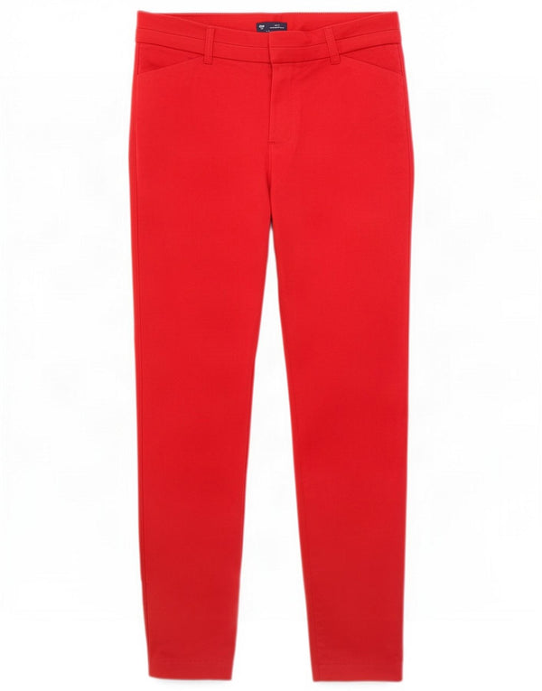 Gap Женские брюки-чиносы узкого кроя UK 12 Medium W32 L29 Красный хлопок