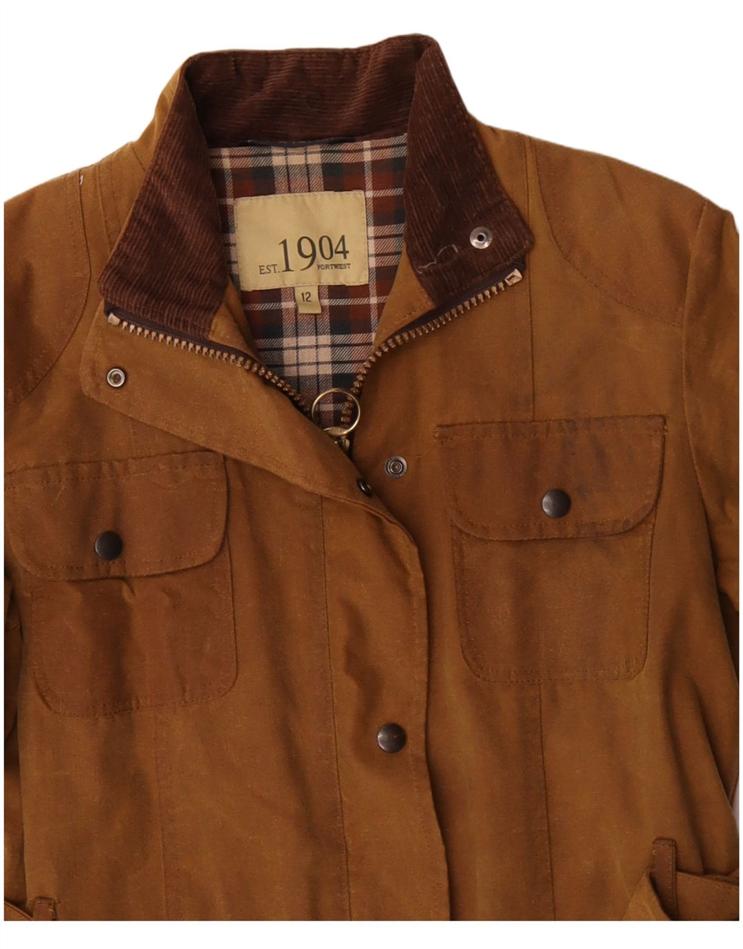 PORTWEST Женская куртка из вощеного хлопка UK 12 Средний Бежевый Хлопок