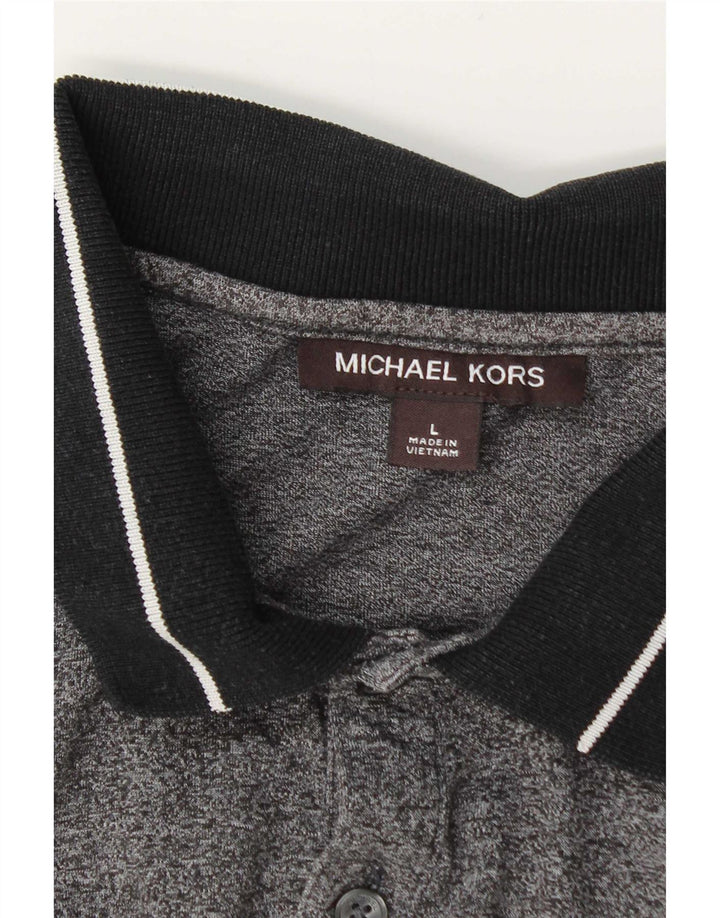 Мужская рубашка поло Michael Kors, большая серая в крапинку