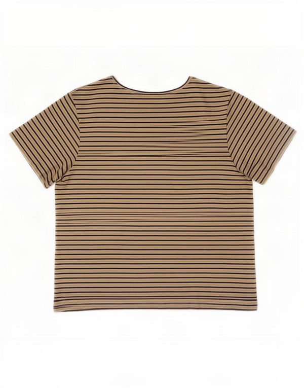 Zara Womens Trafaluc T-Shirt Top UK 14 Medium Multicoloured Pinstripe