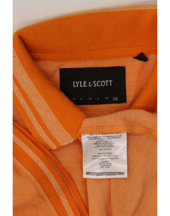 Мужская рубашка-поло Lyle & Scott 2XL оранжевая, хлопок