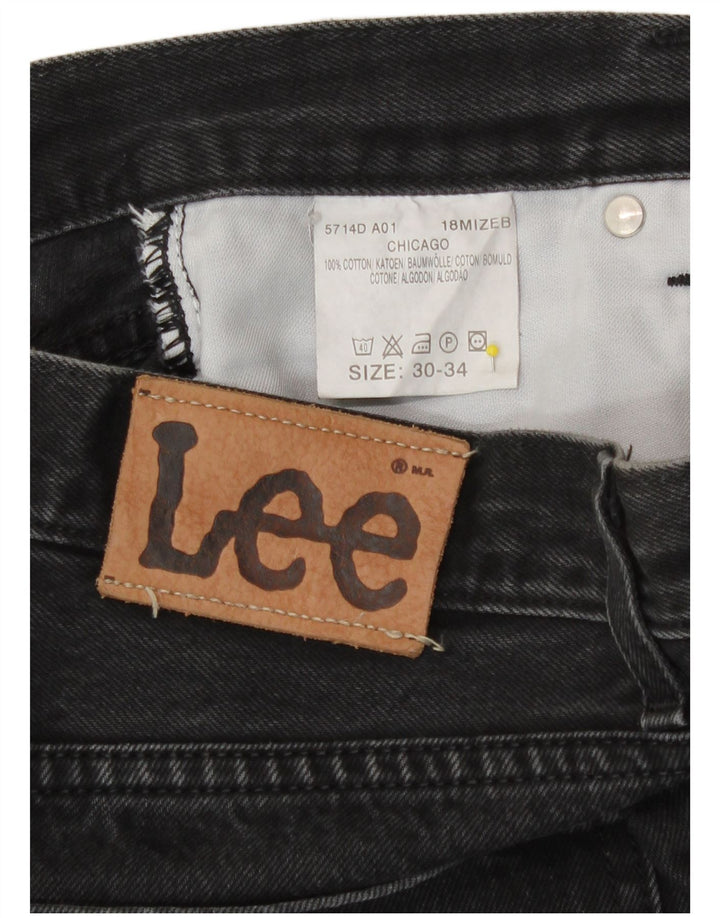 Мужские прямые джинсы Lee Chicago W30 L34, черный хлопок