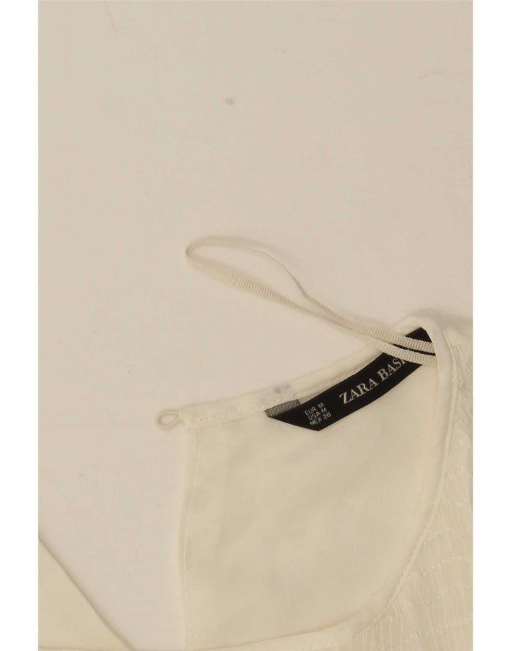 Женская блузка без рукавов Zara UK 14 Medium Off White