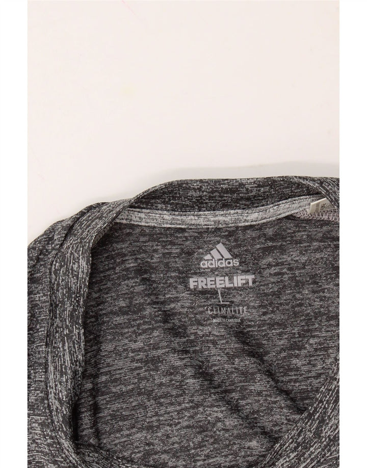 ADIDAS Mens Climalite T-Shirt Top Large Grey Flecked Polyester Vintage Adidas and Second-Hand Adidas from Messina Hembry 