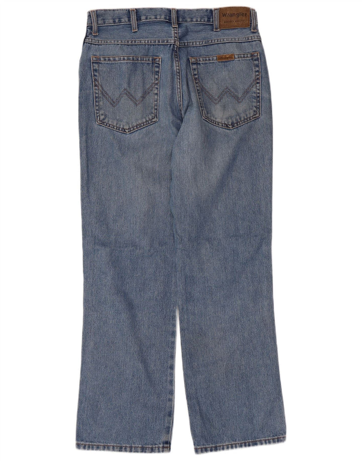 Мужские прямые джинсы WRANGLER стандартного кроя W32 L30, синие, хлопок