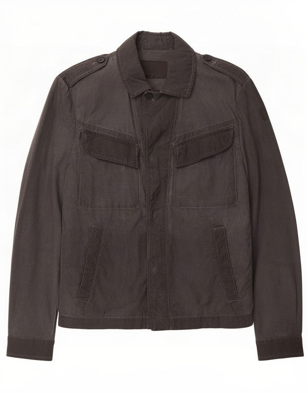 Trussardi Мужская куртка в стиле милитари IT 52 XL Серый Хлопок