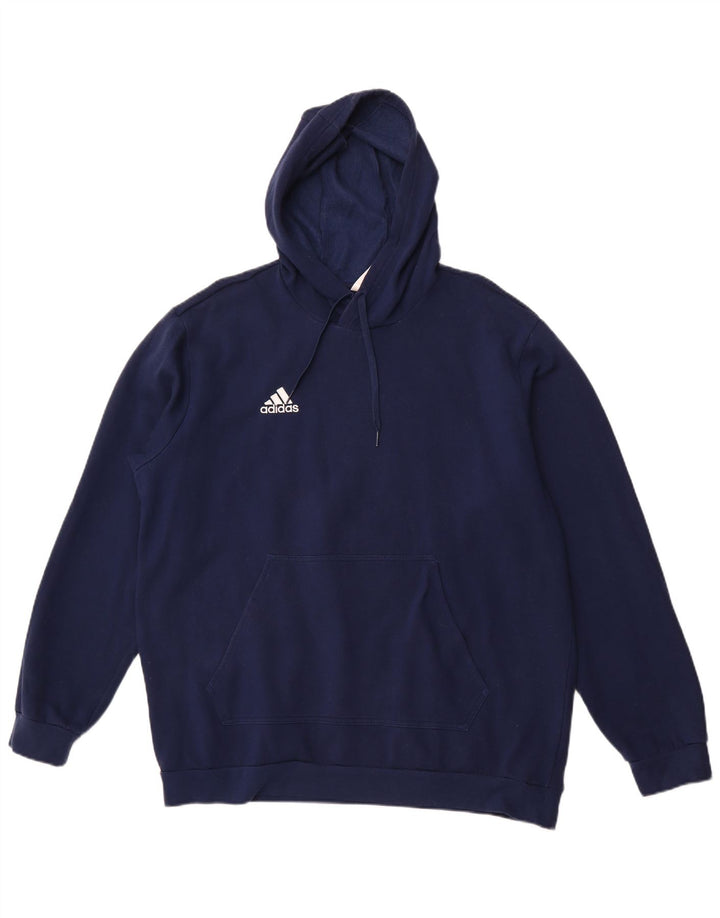 Мужской джемпер с капюшоном ADIDAS XL, темно-синий, хлопок