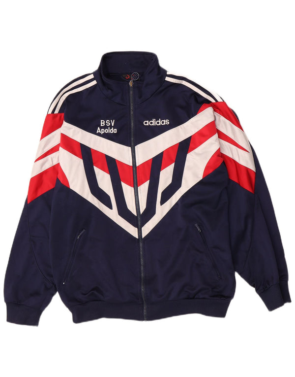 Мужская спортивная куртка Adidas UK 44/46, большая, темно-синяя, спортивная