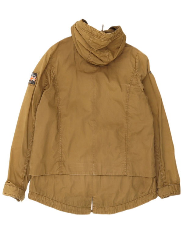 Женская парка Superdry с капюшоном UK 14, средний цвет хаки, хлопок