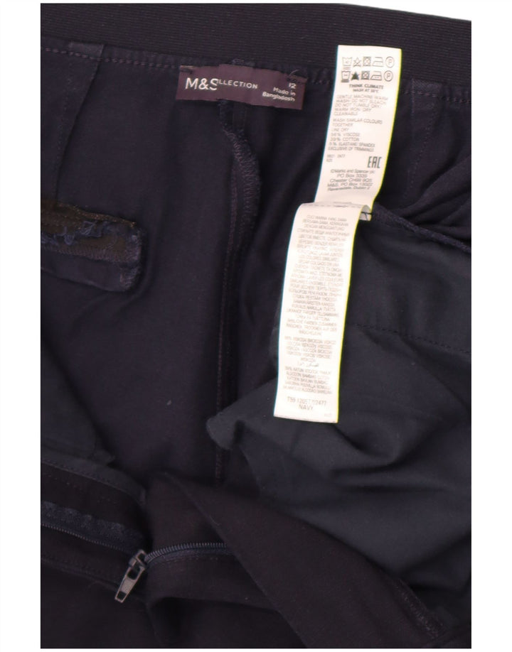 Женские костюмные брюки Marks & Spencer UK 12 Medium W30 L26 Темно-синие