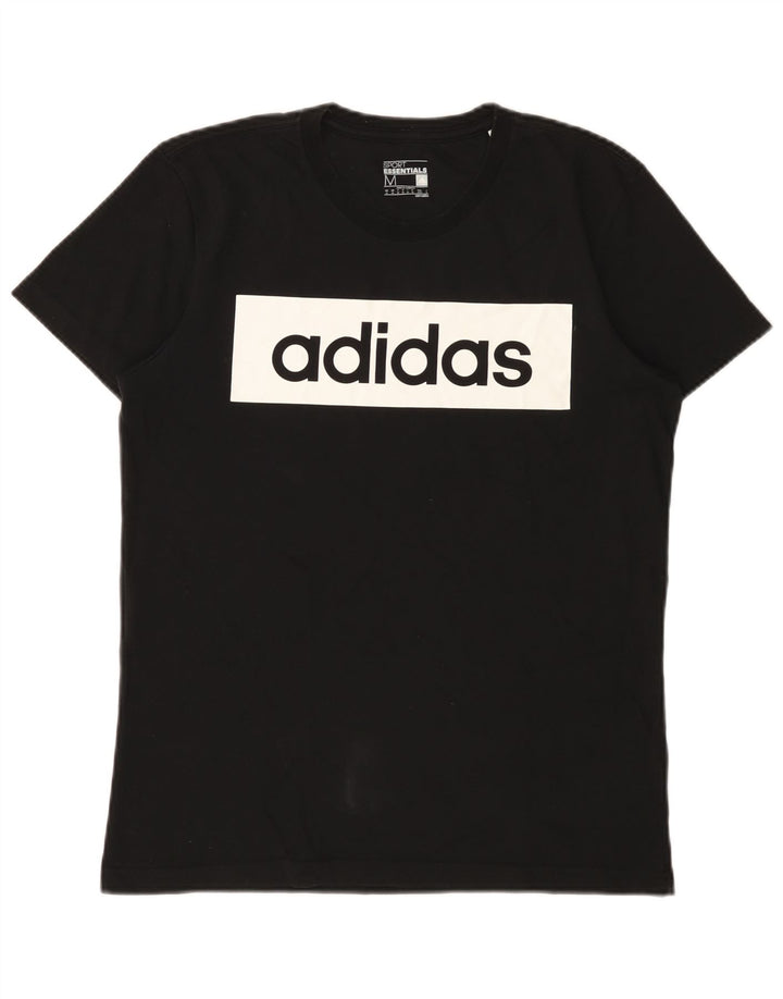 Мужская футболка Adidas Climalite с графическим рисунком, средний черный хлопок