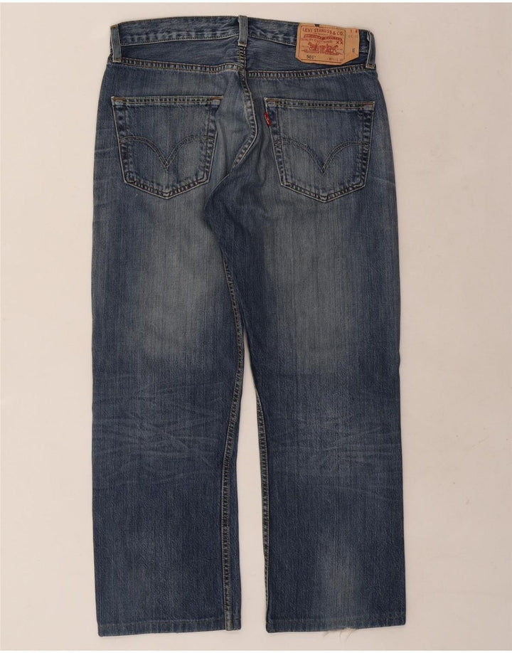 Мужские прямые джинсы LEVI'S 501 W32 L26 синие, хлопок