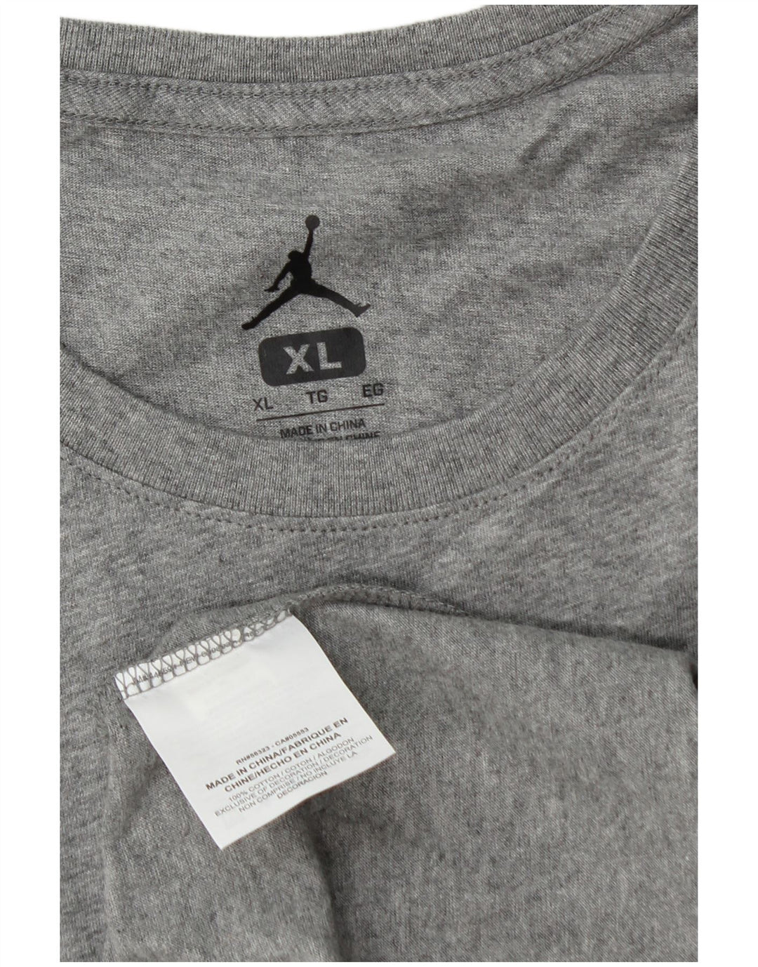 Мужская футболка с рисунком Jordan Top XL, серый хлопок