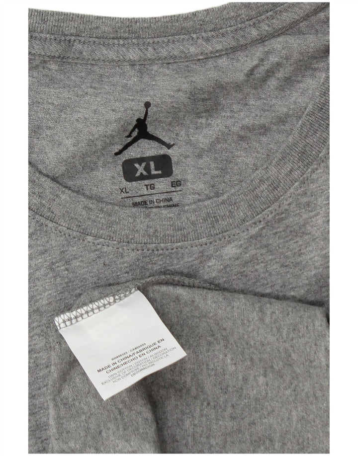 Мужская футболка с рисунком Jordan Top XL, серый хлопок